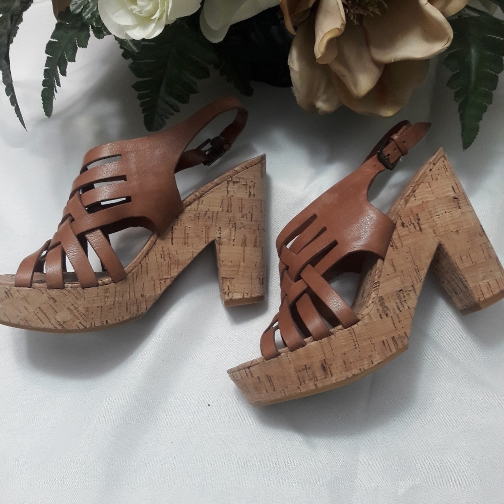 Beautiful Ralph Lauren cork heels